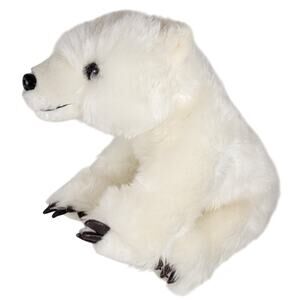 National Geographic Polar Bear Plush 10" White Stuffed Animal Toy with Claws